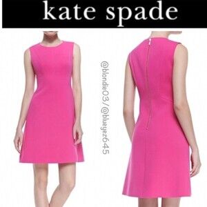 Kate Spade “Sicily” Pink A-Line Crepe Dress 10